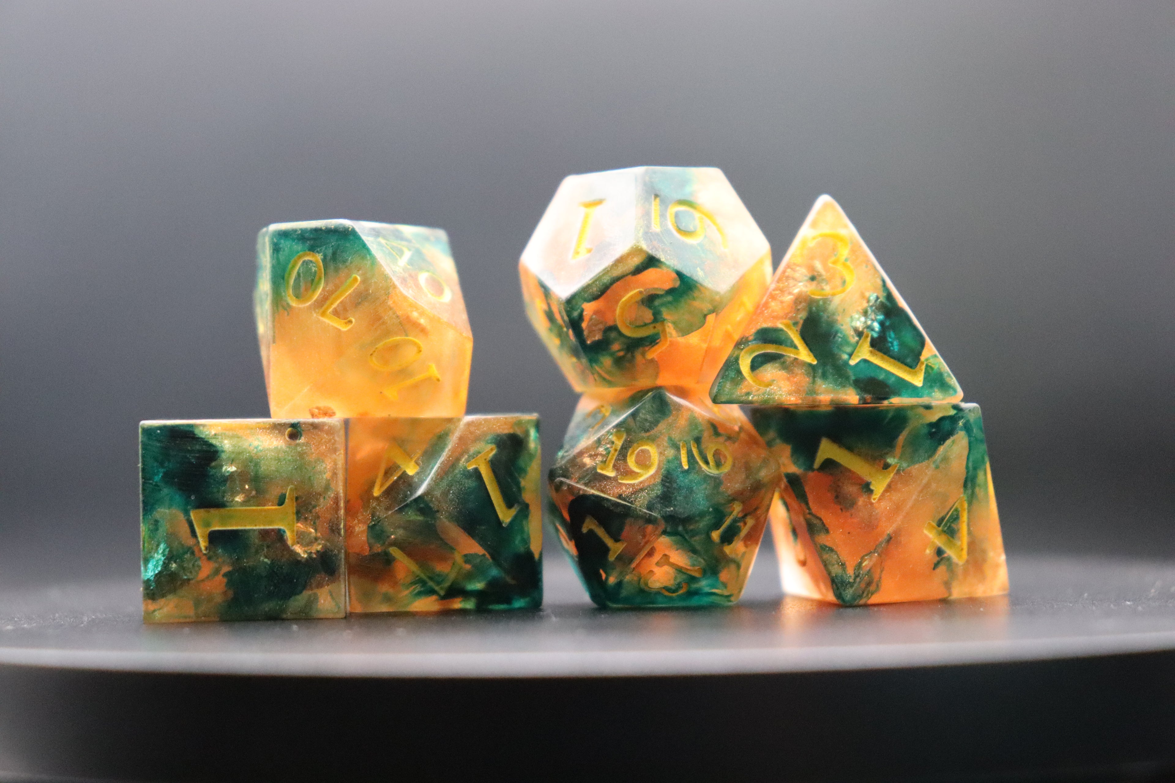 Molten Copper Dice