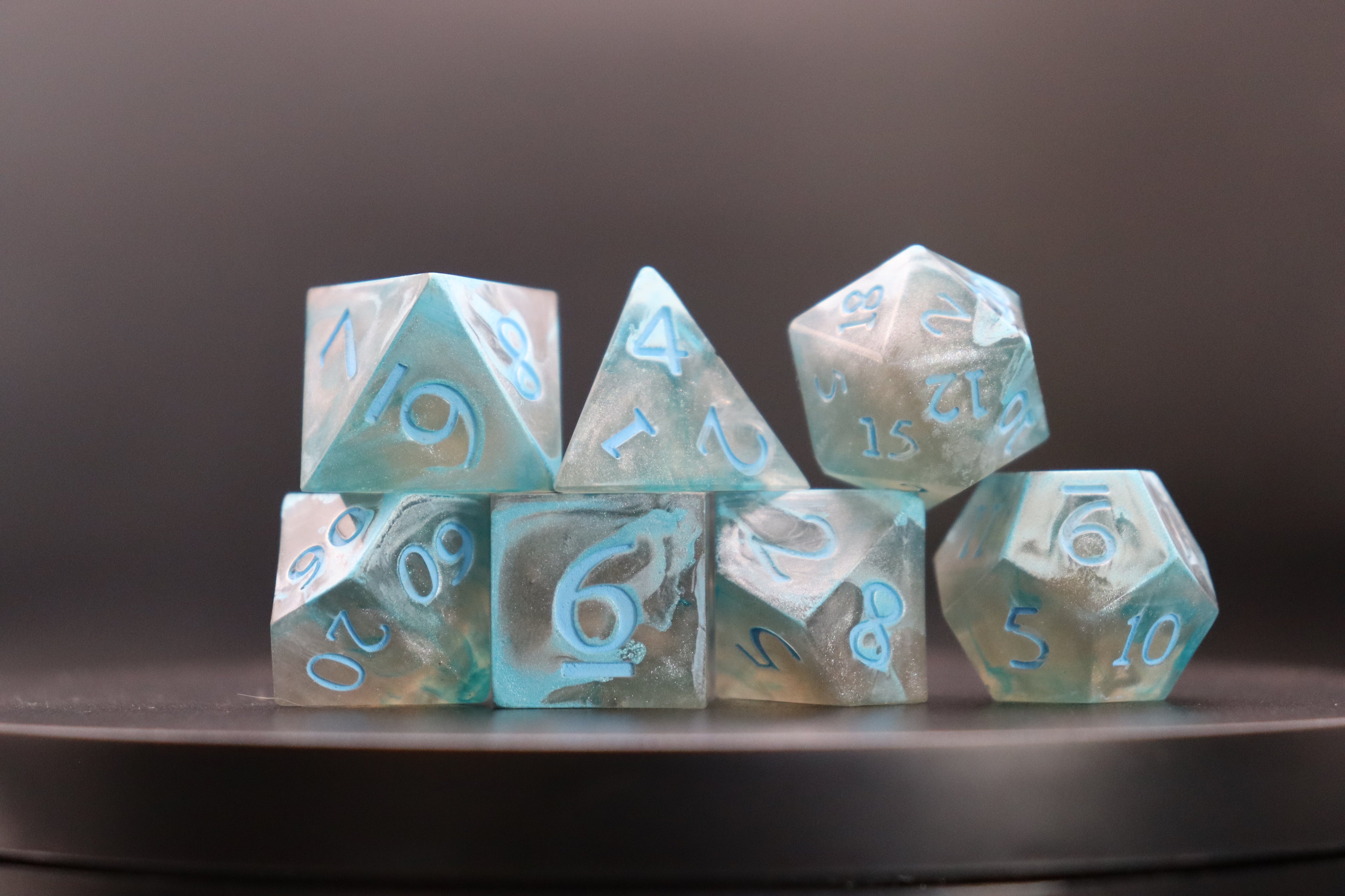 Frostvein Obsidian Dice
