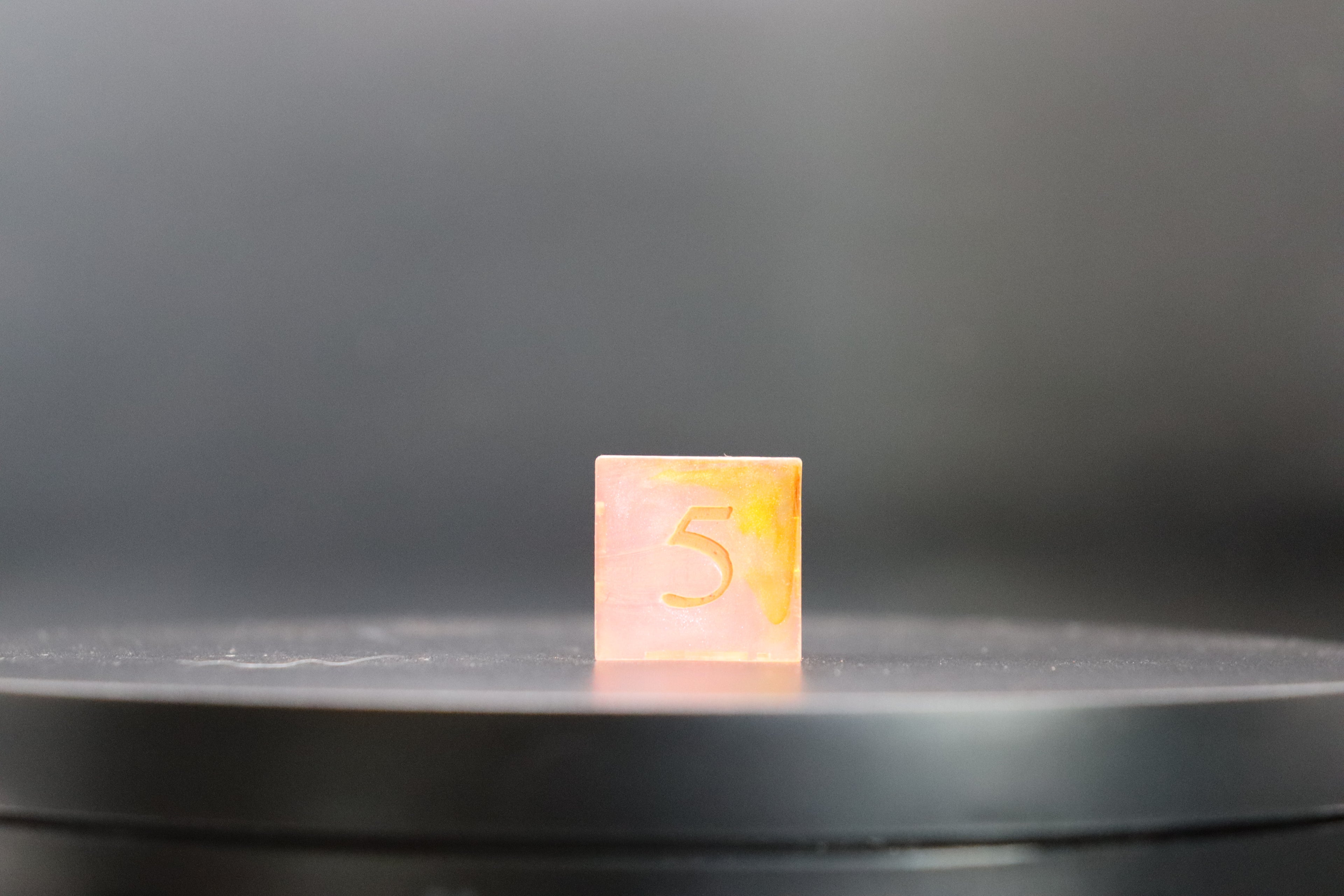 Coral Glass Dice