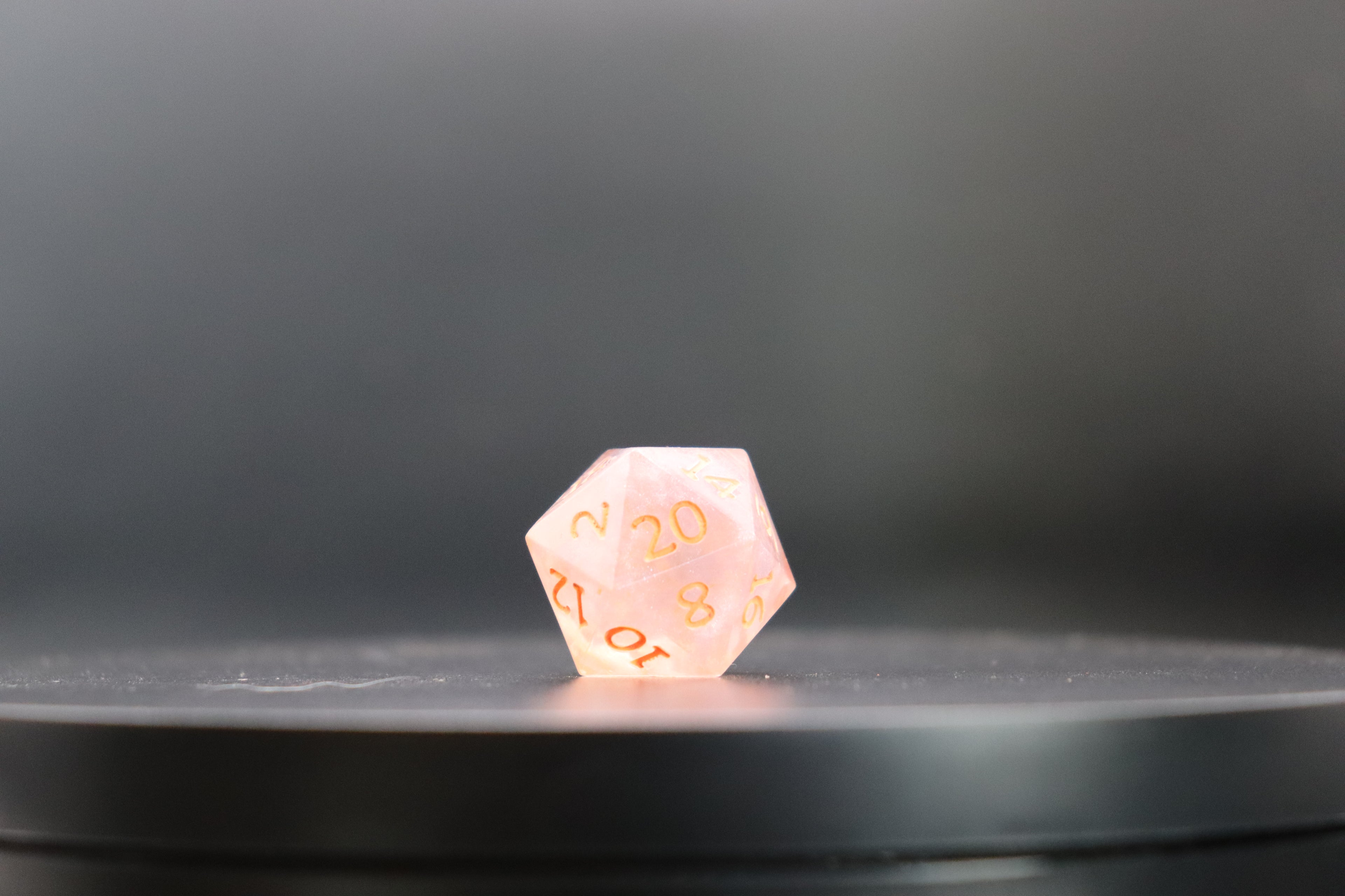 Coral Glass Dice